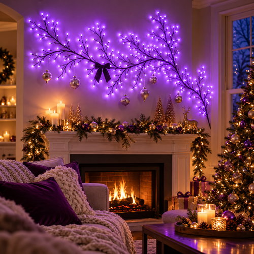 AmberVine™ | Enchanted Purple LED Branch Lights