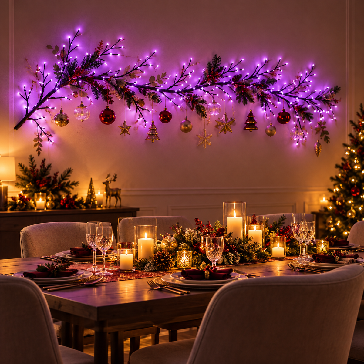 AmberVine™ | Enchanted Purple LED Branch Lights